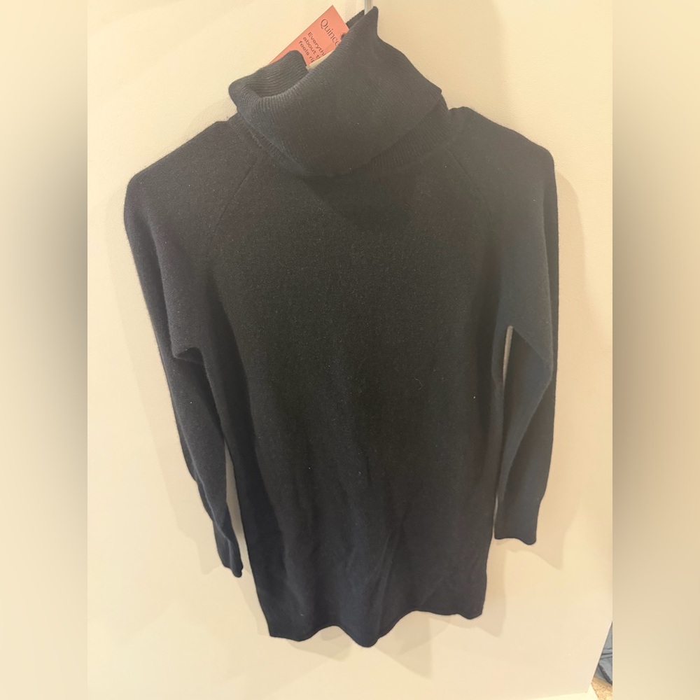 Quince Elegant Black Turtleneck Dress - Picture 2 of 5
